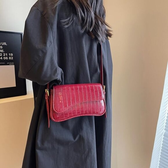 Small PU Leather Shoulder Bag Y2K Purse Crossbody Clutch for Women - Picture 2 of 7